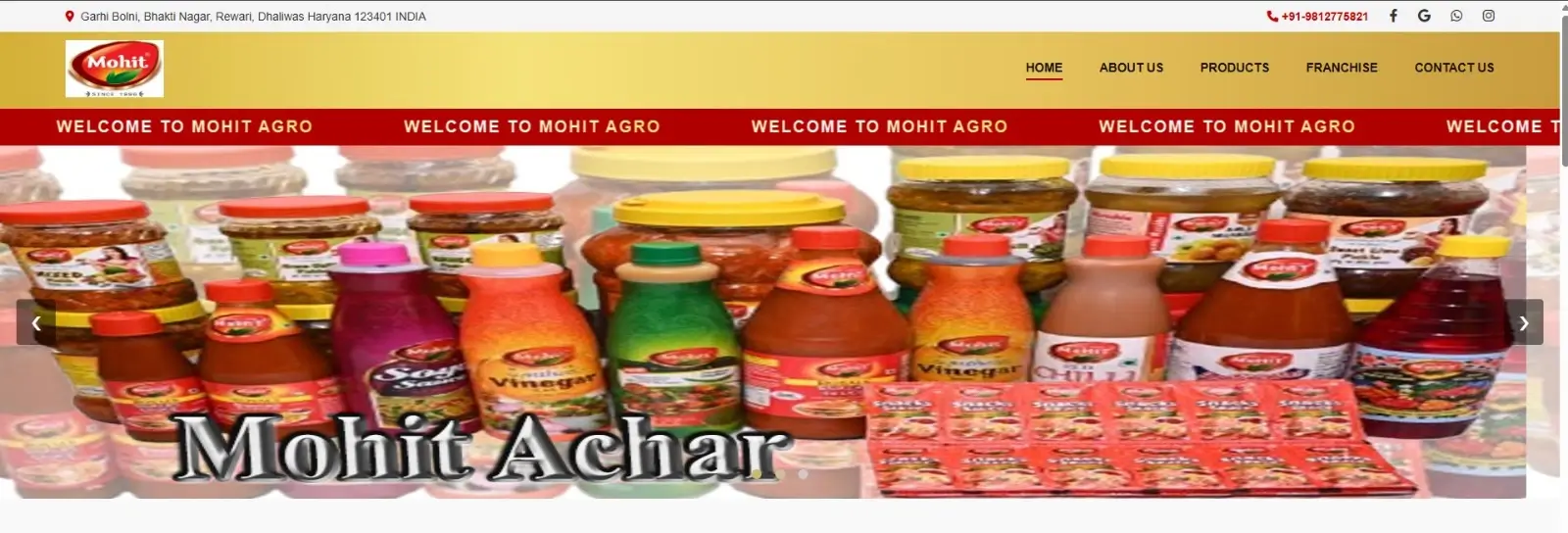 Mohit India Business Website Development by ACP IT ZONE