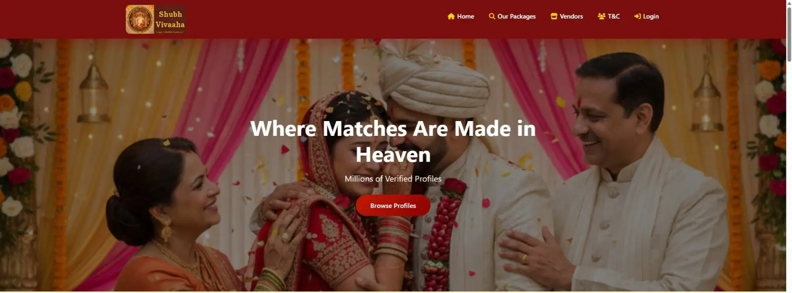 Shubh Vivaaha Matrimonial Website Development by ACP IT ZONE